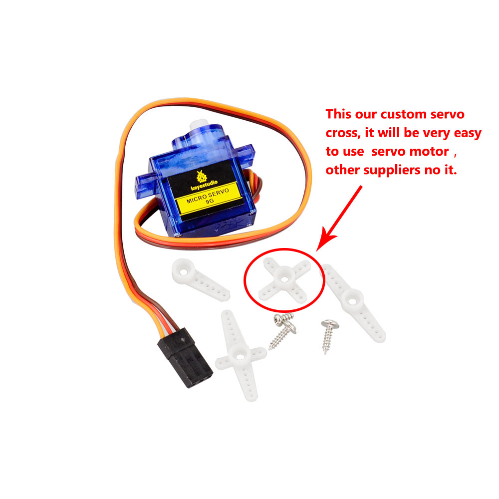 3 PCS Keyestudio MINI SG90 9G  - огляд і ціна Servo Motor Sg90