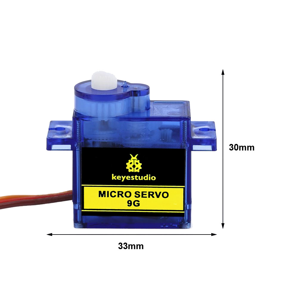 3 PCS Keyestudio MINI SG90 9G  - огляд і ціна Servo Motor Sg90