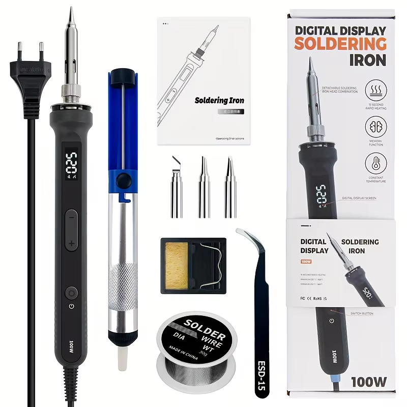 100W Digital Soldering Iron Ki - огляд і ціна Learn Diy Electronics