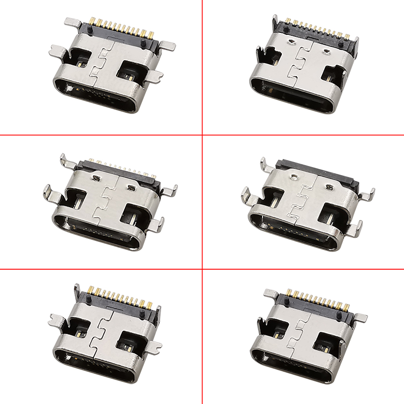 10Pcs USB Type C Female 16 Pin - огляд і ціна Smd Solder Paste