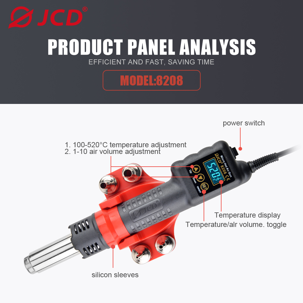 JCD 750W Micro Heat Gun Rework - огляд і ціна Smd Solder Paste