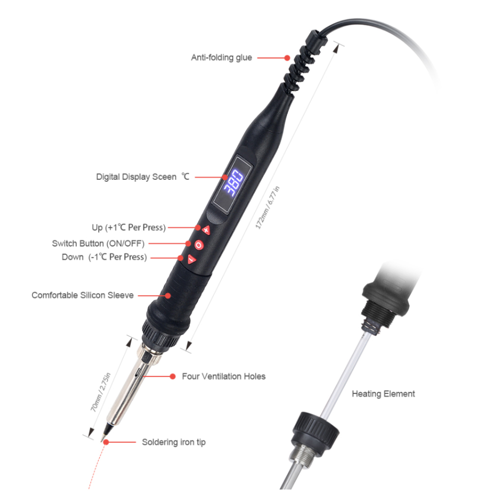 JCD 750W Micro Heat Gun Rework - огляд і ціна Smd Solder Paste